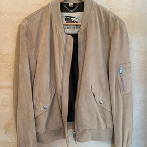 Burberry Men’s tan suede bomber jacket